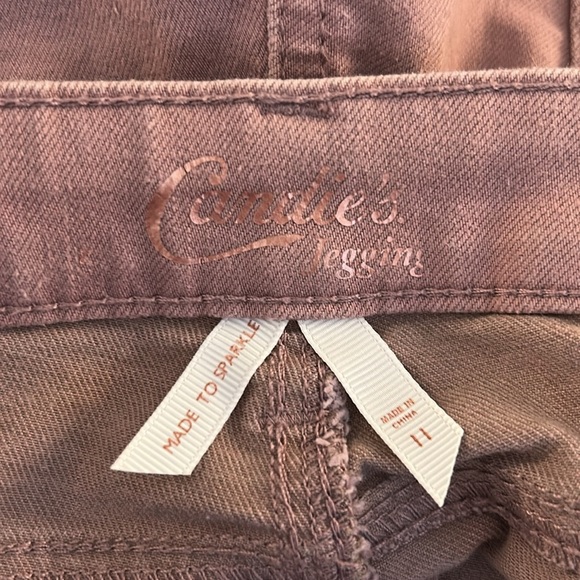 Candies Mauve 90's Y2K Rhinestone Embellished Skinny Jeggings Jeans Size 11/12 - Picture 7 of 8